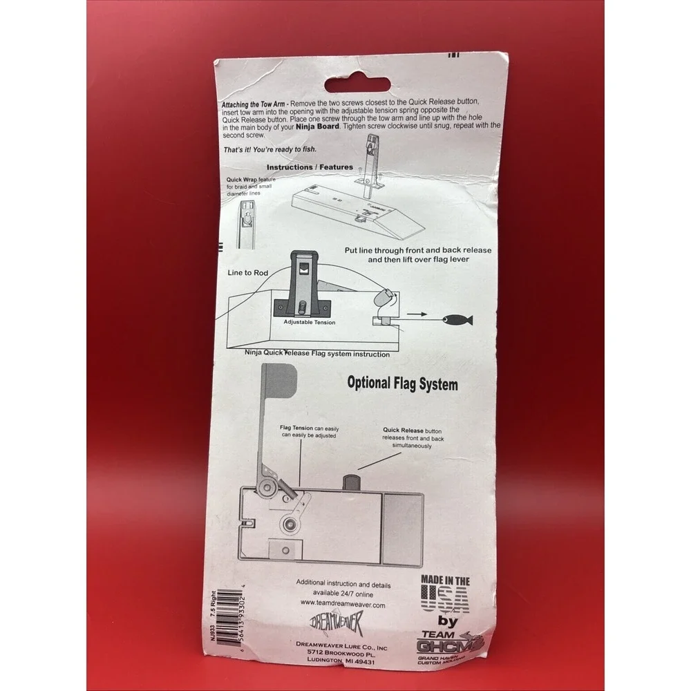 New Dreamweaver Lures Ninja Planer Board Right NJ933-7.5R